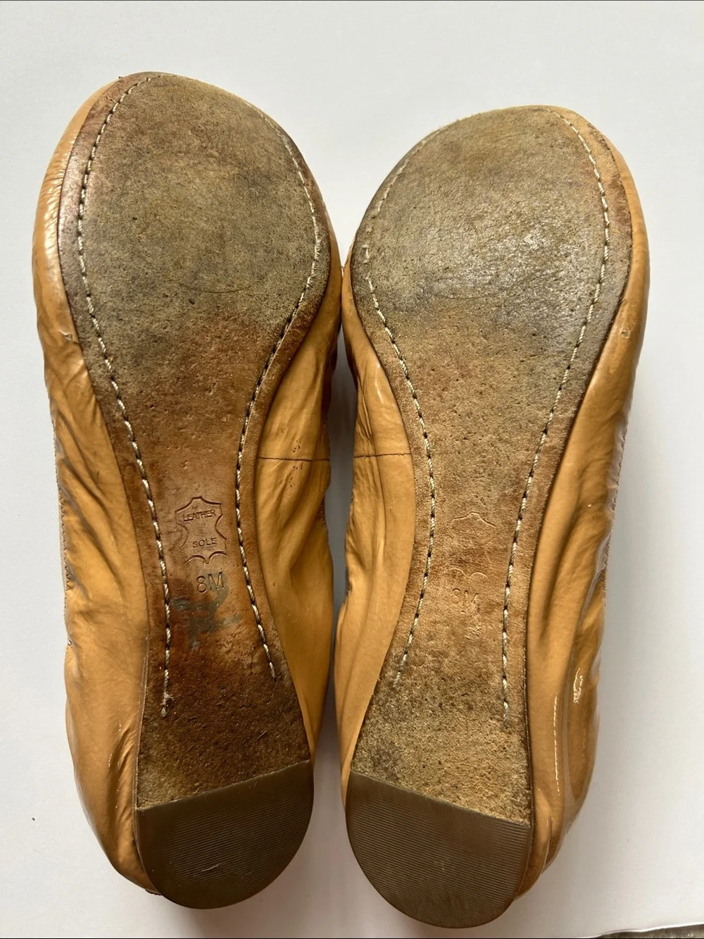 Tory Burch Caroline Ballet Flats – Women’s Size 8 – Nude/Beige Patent Leather